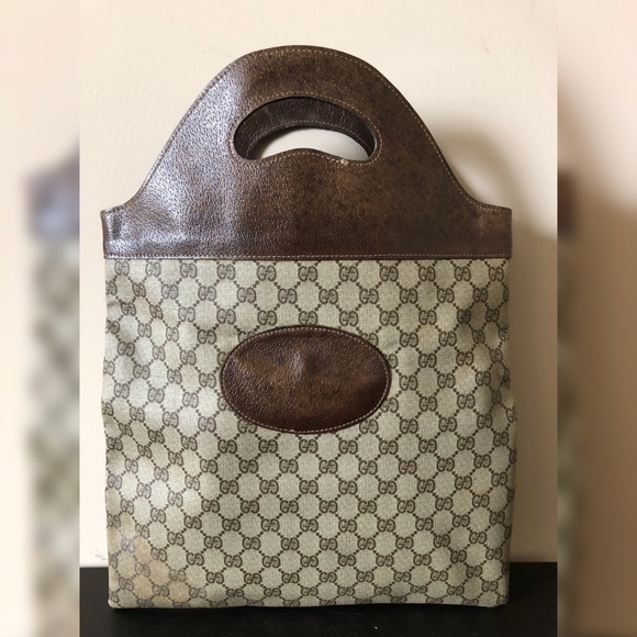 SOLD GUCCI 1960s GG Supreme Logo Monogram Canvas - Picture 2 of 8